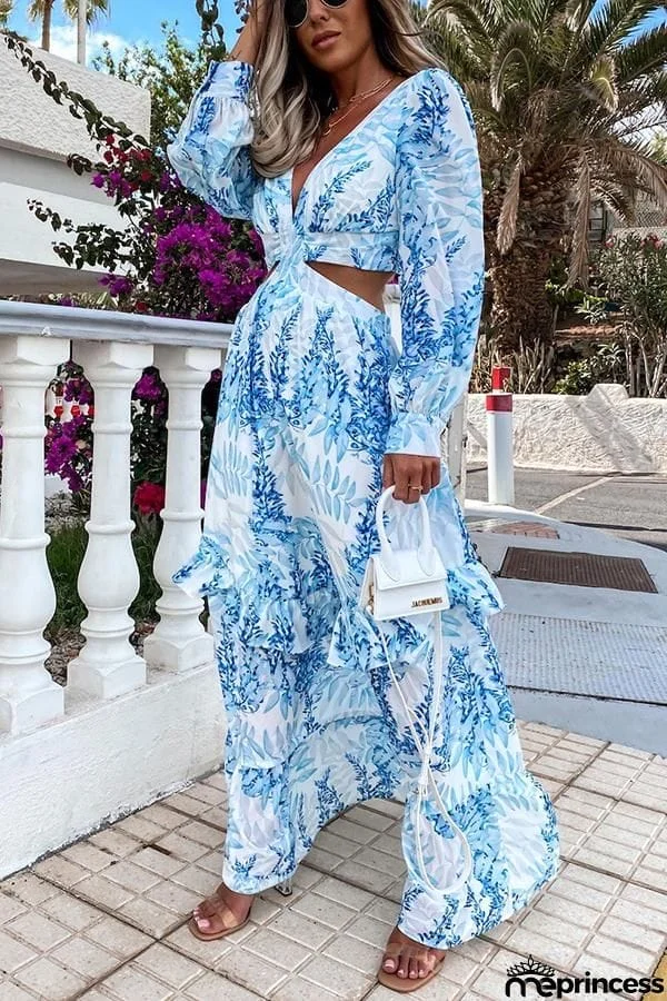 Oceans of Love Cutout Maxi Dress