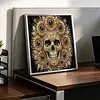 Partial Drill 5D Diamond Painting Kit Skull Abstract 30x30cm(Golden Skull)