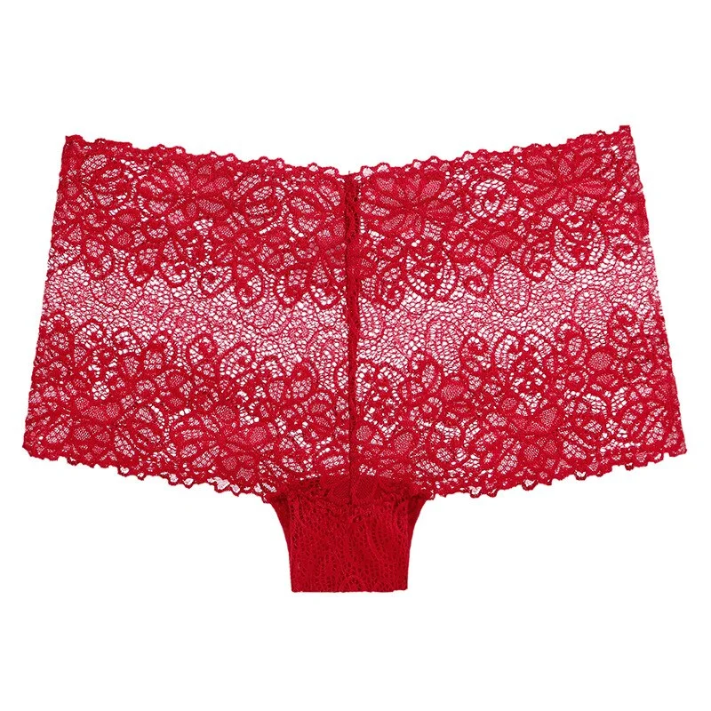 Meet'r Sexy Lace Panties Women Tempting Briefs Lingerie High Quality Transparent Underpant Mid Waist Intimates Underwear