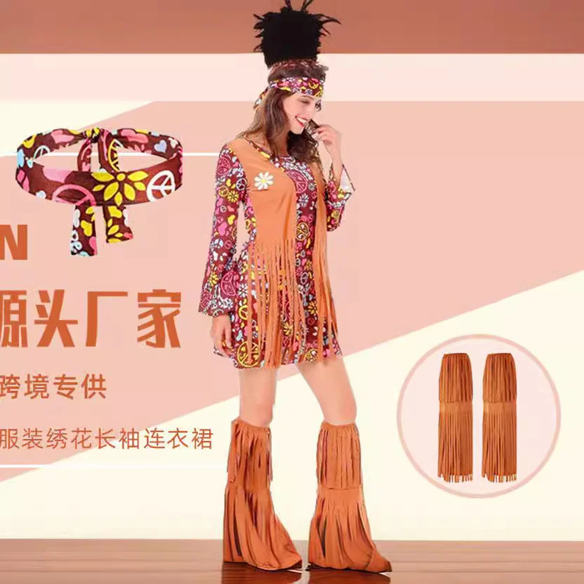 Athvotar Athvotar Women's Esque Spies Costume Vintage Hippie Party Costume Halloween Arabian Costume