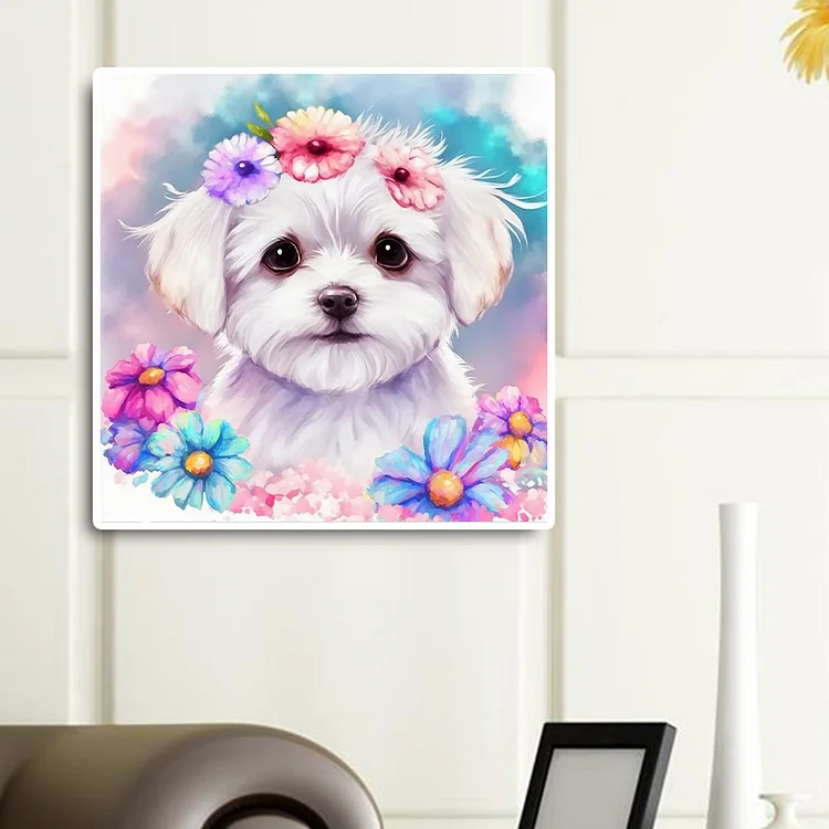 Maltese Dogs 5d Diy Diamond Painting Full Embroidery Cute Pet Home