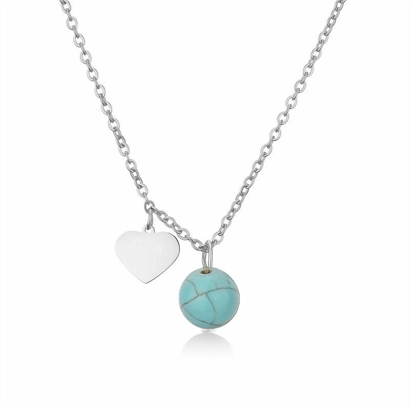 Casual Minimalist Heart Shape 304 Stainless Steel Gold Plated Plating Inlay Pendant Necklace