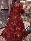 Floral Printed Long Sleeves Maxi Dress