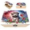 Bo&icirc;te de rangement faite main &agrave; la main pour d&eacute;coration de bureau &agrave; th&egrave;me de peinture en diamant en 5D