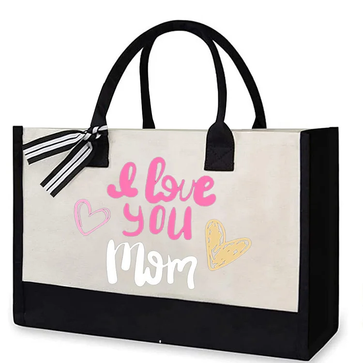 Mother‘s Day Letter Canvas Tote Handbag