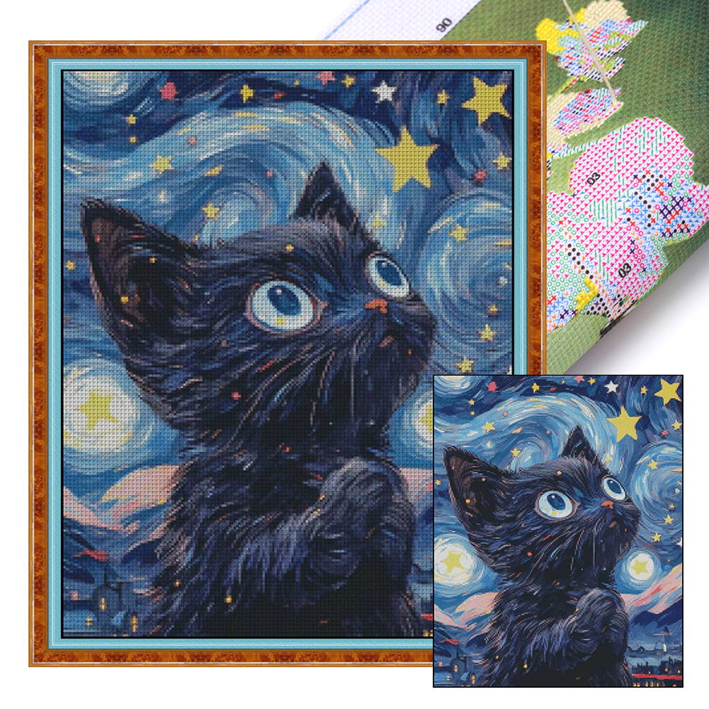 【Fairy Brand】Star And Moon Fairy Full 14CT Pre-stamped Canvas(45*55cm) 102 Colors Egyptian Cotton Cross Stitch