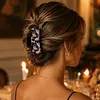 Black Flowers DIY Diamond Painting Claw Clips for Adults Beginners Diamond Art Western Hair Clips Anti-Slip Design for Women Long Short Hairstyle Jewelry Supplies