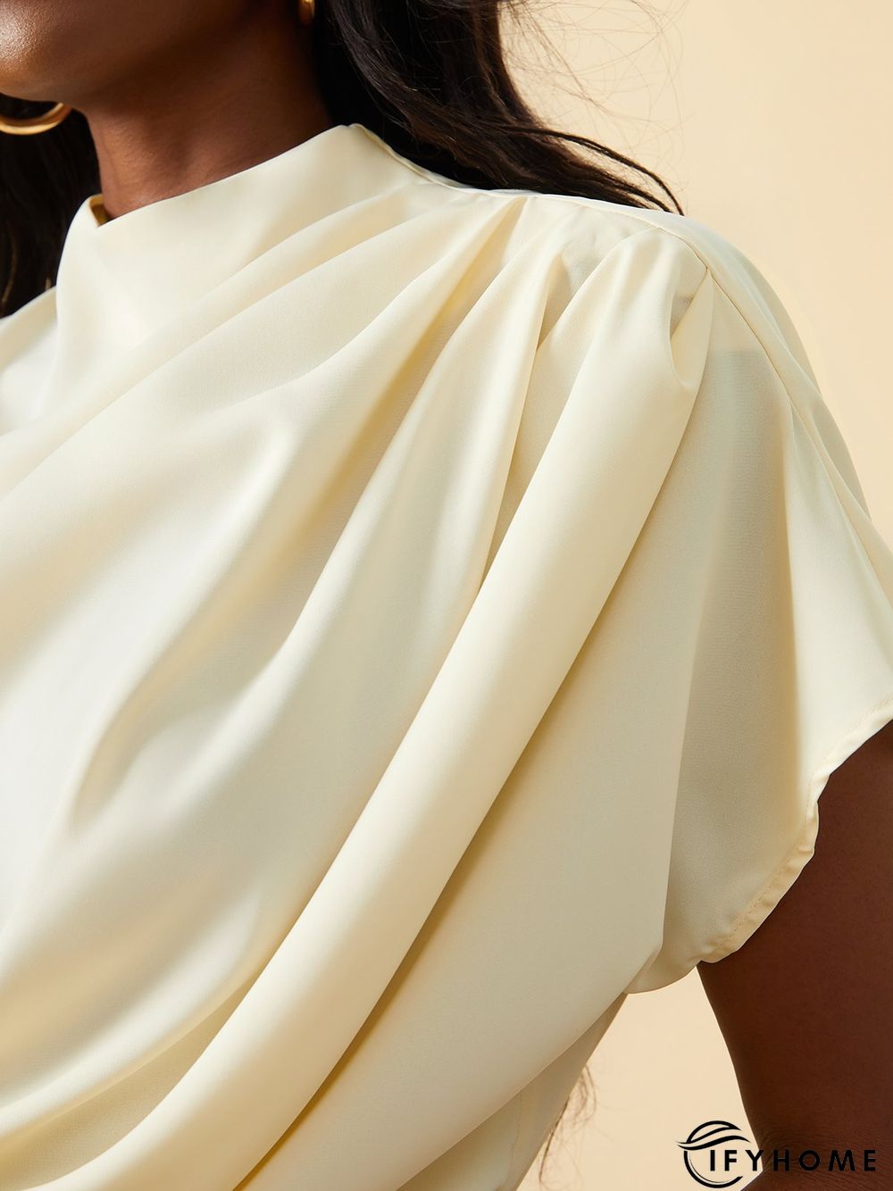 White Daily Plain Simple Short Sleeve Top | IFYHOME