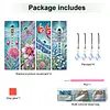 4Pcs Dragonfly Garden DIY Diamond Painting Bookmark with Crystal Pendants Diamond Painting Art Bookmarks Special Shape for DIY Making Beginners Adult Arts Craft Supplies