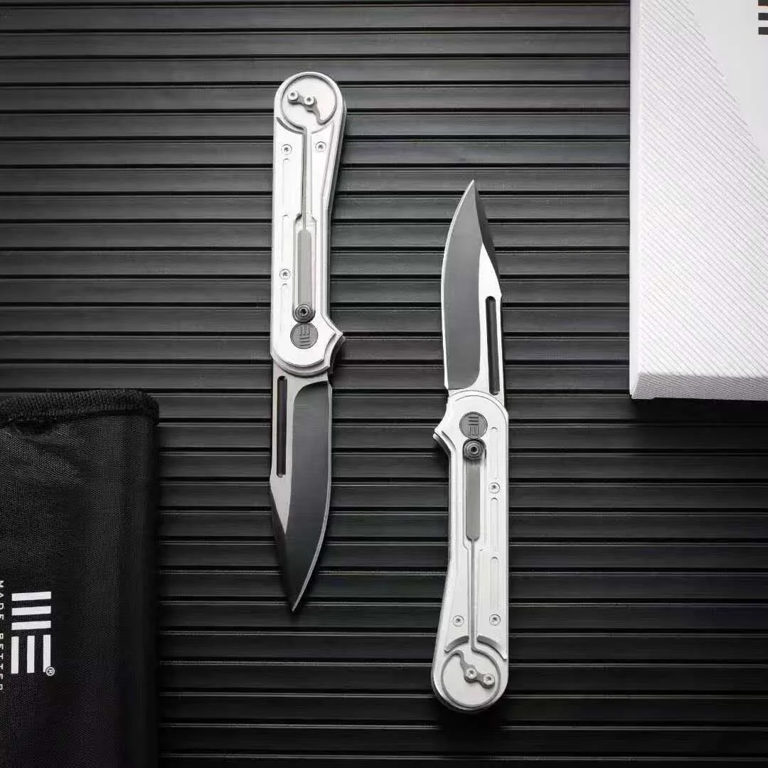 Double helix locking mechanism folding knife