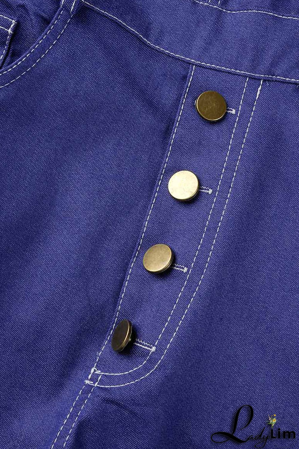 Fluorescent Green Casual Solid Patchwork U Neck Regular Jumpsuits