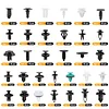 GOOACC 1115Pcs Car Push Retainer Clips & Auto Fasteners Assortment -32 Most Popular Sizes Nylon Bumper Fender Rivets with 10 Cable Ties and Fasteners Remover for GM Ford Toyota Honda Chrysler