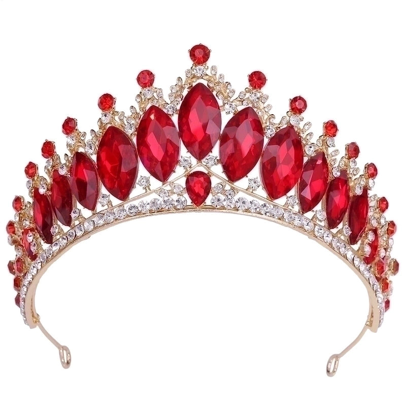 Retro Crown Alloy Inlay Crystal Rhinestones Crown 1 Piece