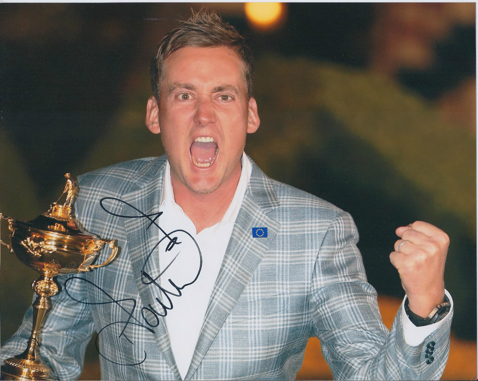 Ian POULTER In Person SIGNED Autograph 10x8 Photo Poster painting AFTAL COA RYDER Cup WINNER