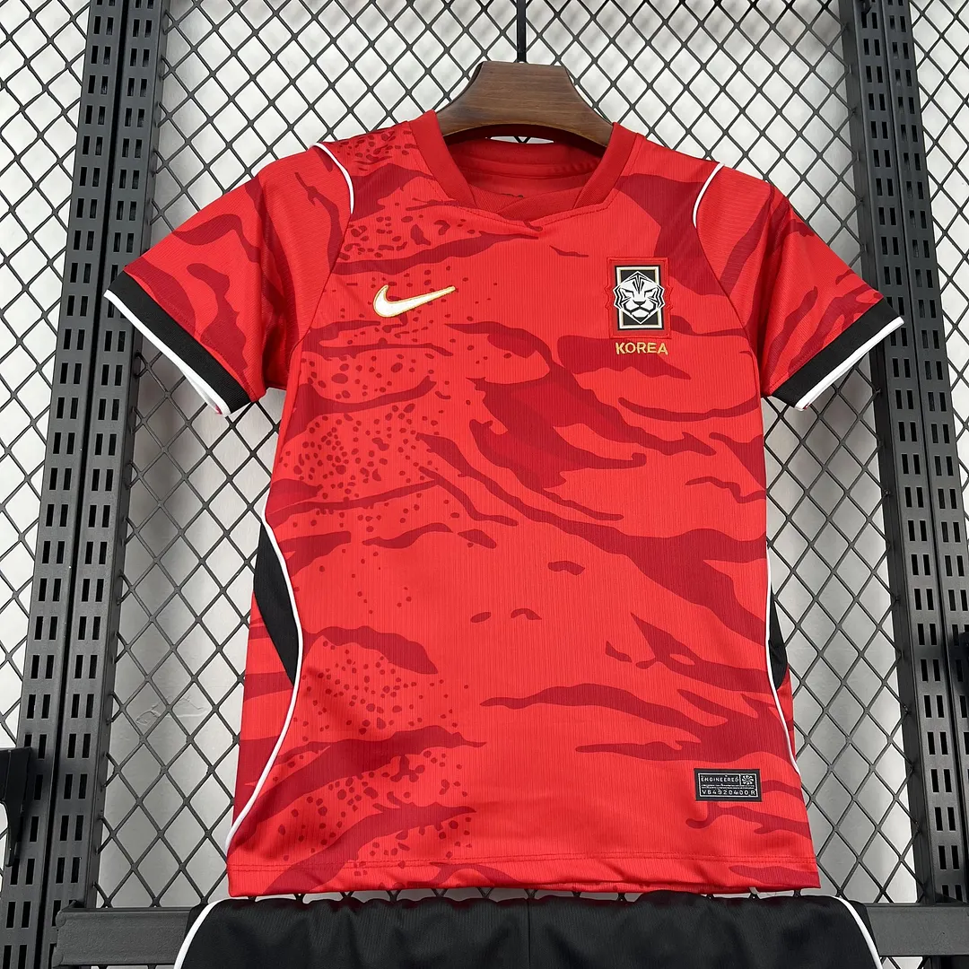 2026 Korea Home Kids Kit Soccer Jersey Thai Quality