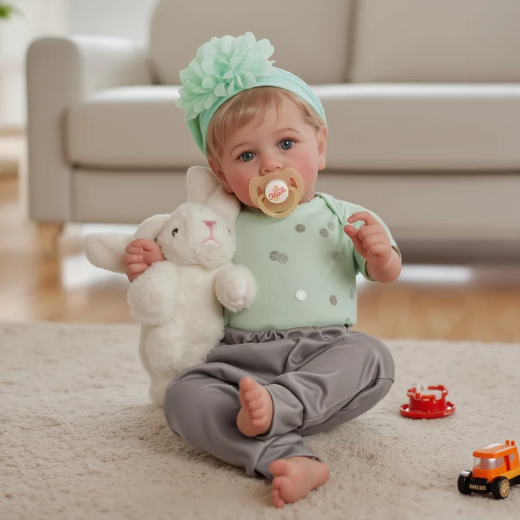  [New] 20'' Truly Lifelike Reborn Baby Blonde Hair Girl Doll Baressa Babies - Reborndollsshop®-Reborndollsshop®