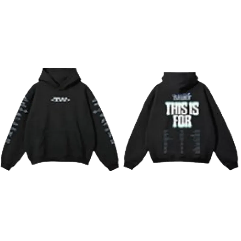 2026 Twice This Is For World Tour Black Zip Up Hoodie