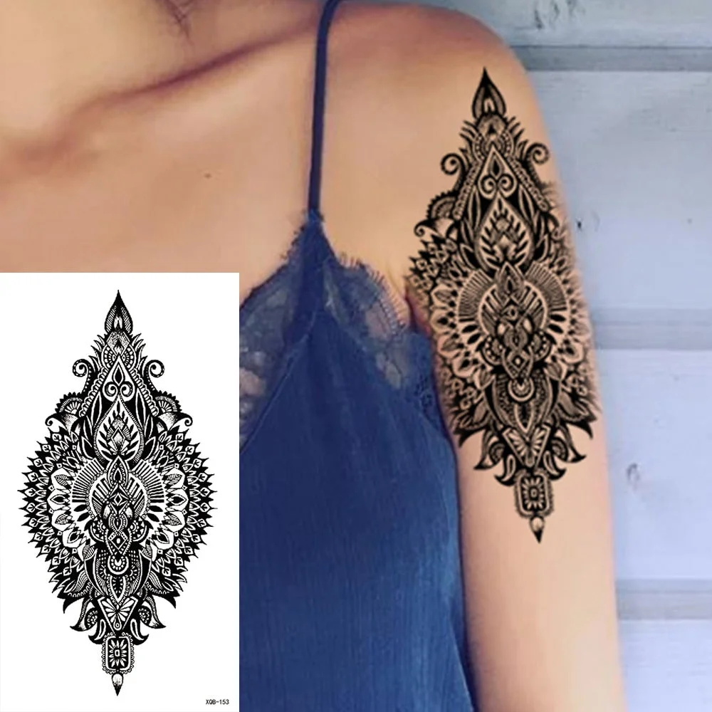 Waterproof Temporary Tattoo Sticker Snake Dragon Rose Flower Flash Tattoos Eagle Skull Body Art Arm Fake Sleeve Tatoo Women Men