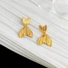 Stylish Fish Tail Golden Earrings