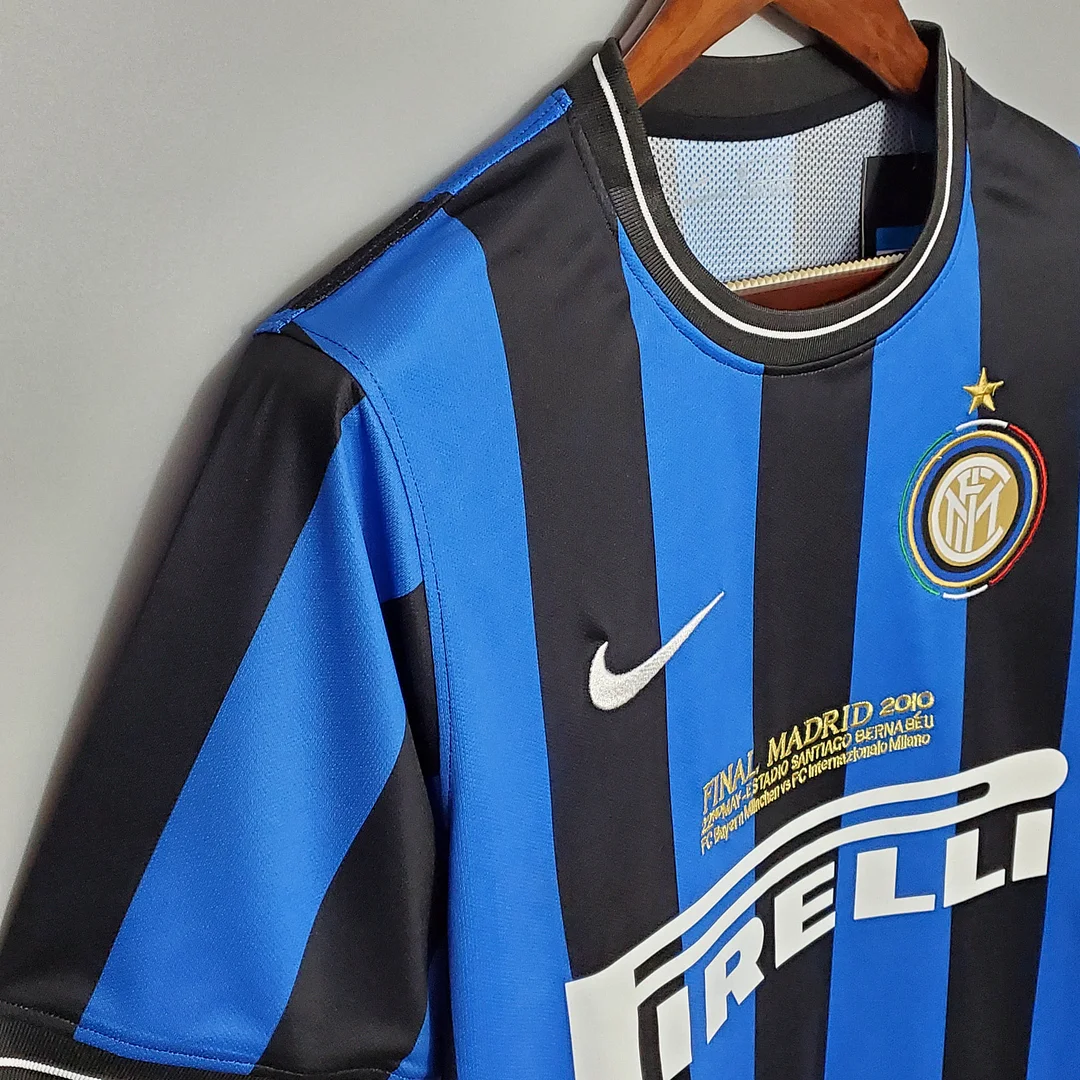 2009/2010 Retro Internazionale Milan Home UEFA Champions League Edition Football Jersey 1:1 Thai Quality