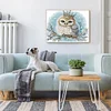 Crowned Owl-14CT Stamped Cross Stitch 27*22cm/10.63*8.66in tapestrymarket
