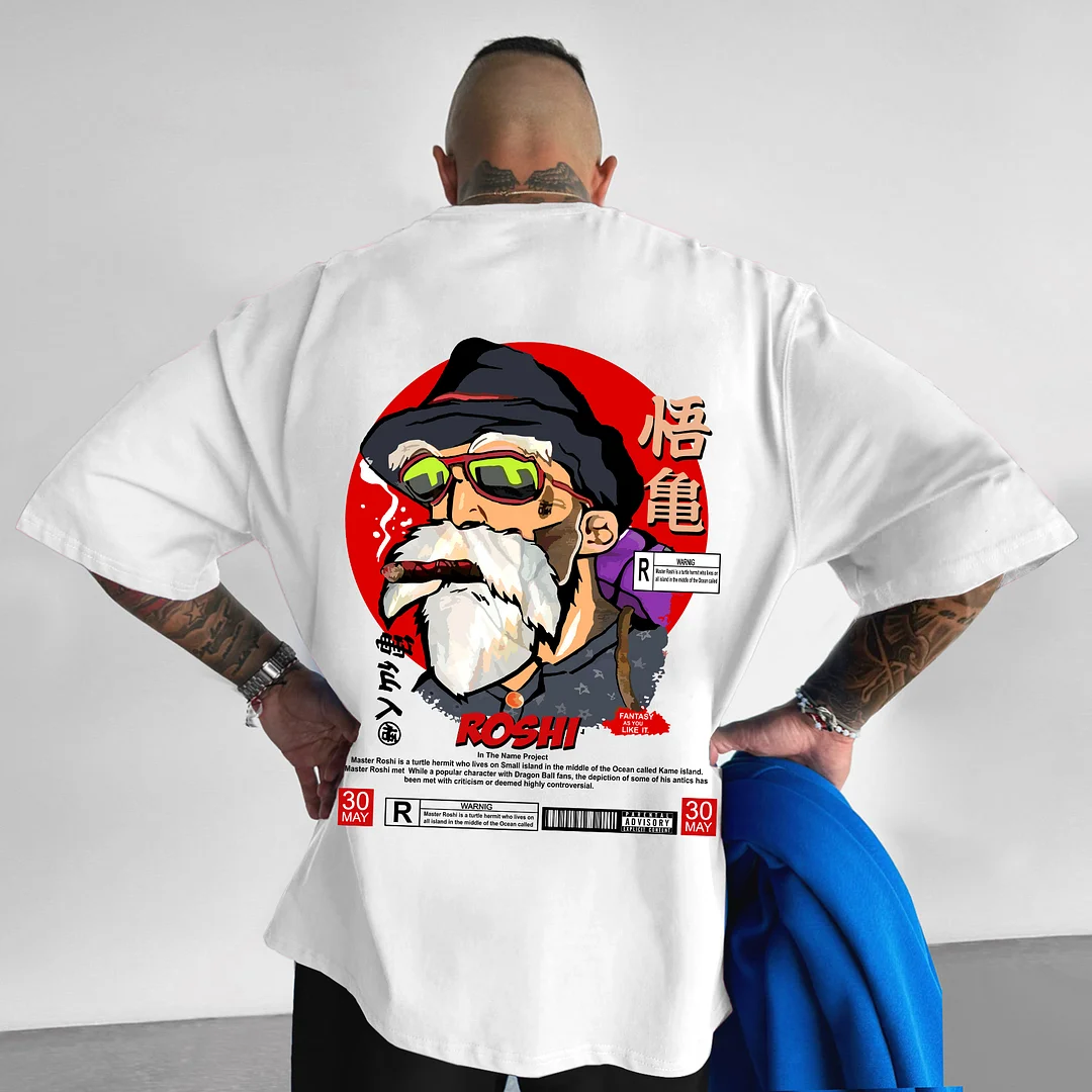 Outletsltd Oversized Dragon Ball Anime Print T-shirt
