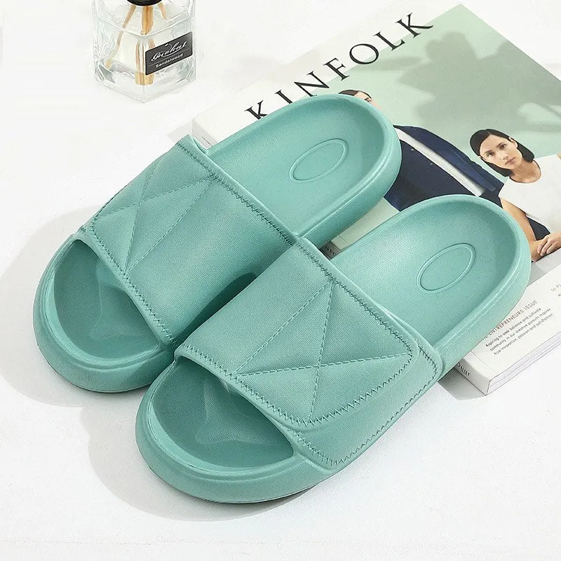 Women Indoor Floor Flat Shoes Summer Non-slip Flip Flops Bath Home Slippers Female Slipper Comfortable Mens Shoes House  Slipper