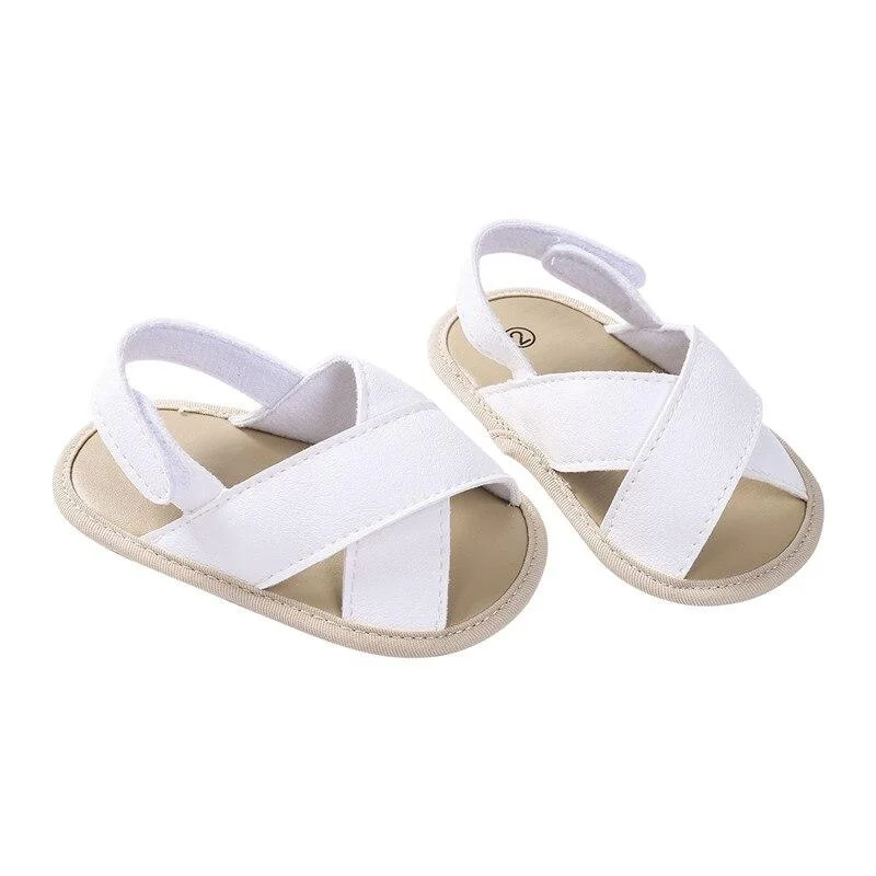 Baby Boys Roma Sandals Cross Hollow Out Soft Sole Summer Beach Shoes First Walkers