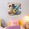 Guitar Hat-11CT Stamped Cross Stitch 50*50cm/19.69*19.69in tapestrymarket