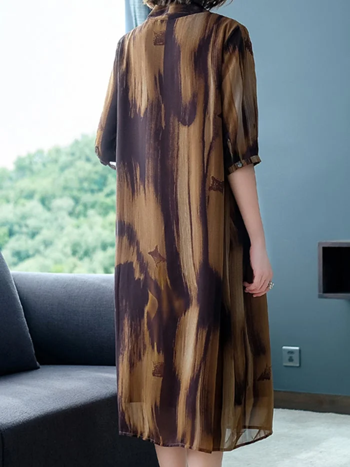 Fashion Chiffon Mid-Length Dress