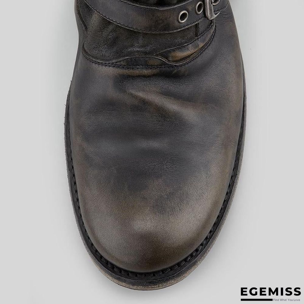 Men's Retro Multiple Buckle Retro Ankle Boots | EGEMISS