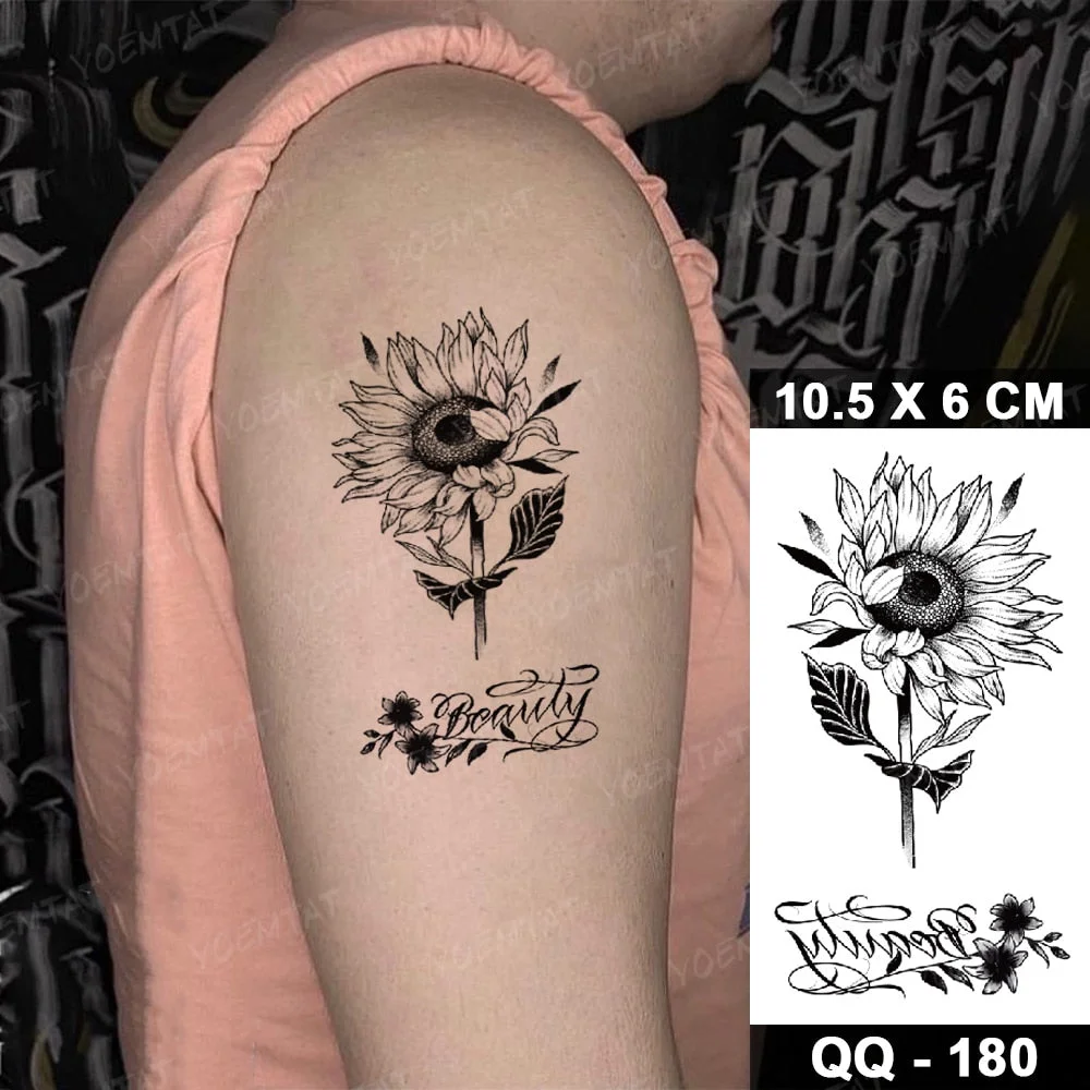 Transfer Temporary Tattoo Stickers Butterfly Flower Realistic Sexy Flash Tatoo Women Men Arm Waist Line Body Art Fake Tatto Cool