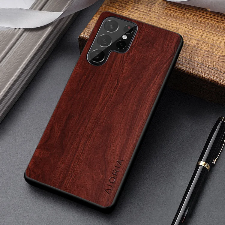 Samsung vintage wood grain phone case