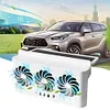 Solar Car Exhaust Fan with 3 Air Outlets Car Radiator Cooling Fan for All Cars