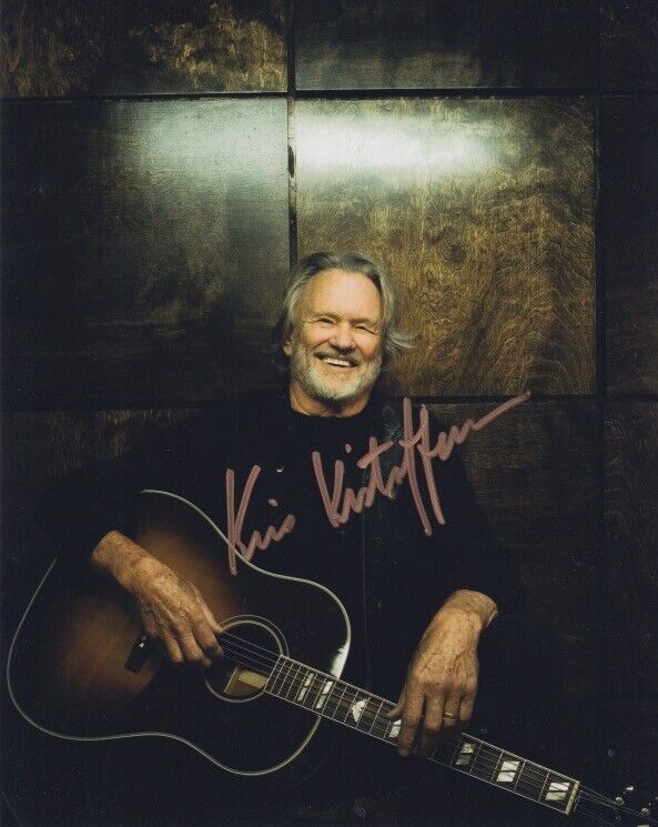 Kris Kristofferson signed 8x10 Photo Poster painting In-person