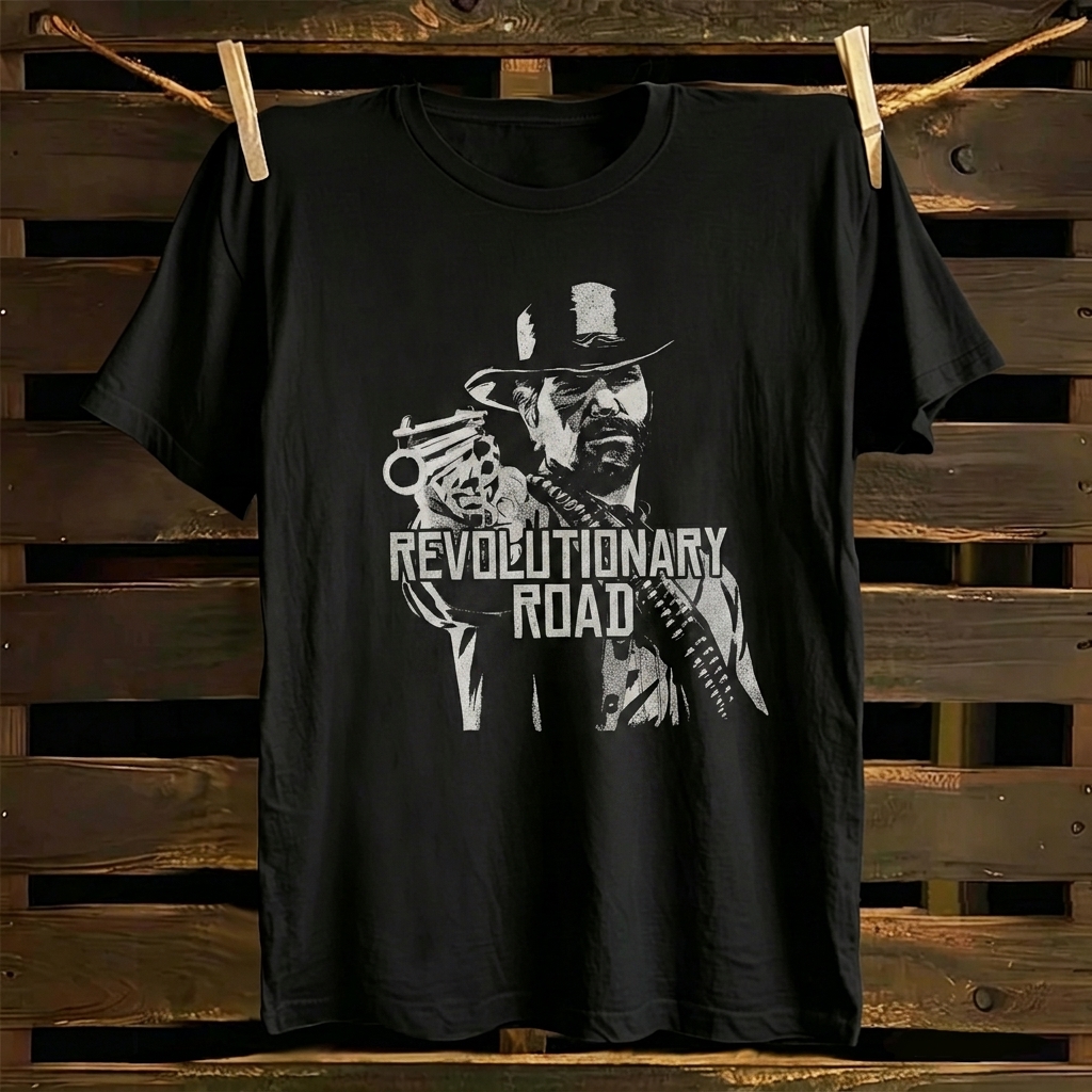 Vintage Western Style Cowboy Graphic Print T-Shirt