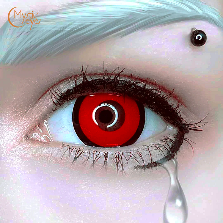 red zombie contact lenses