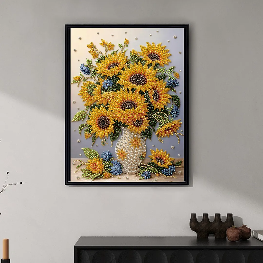 Pearl Painting Kit for Adults Sunflower Rhinestone