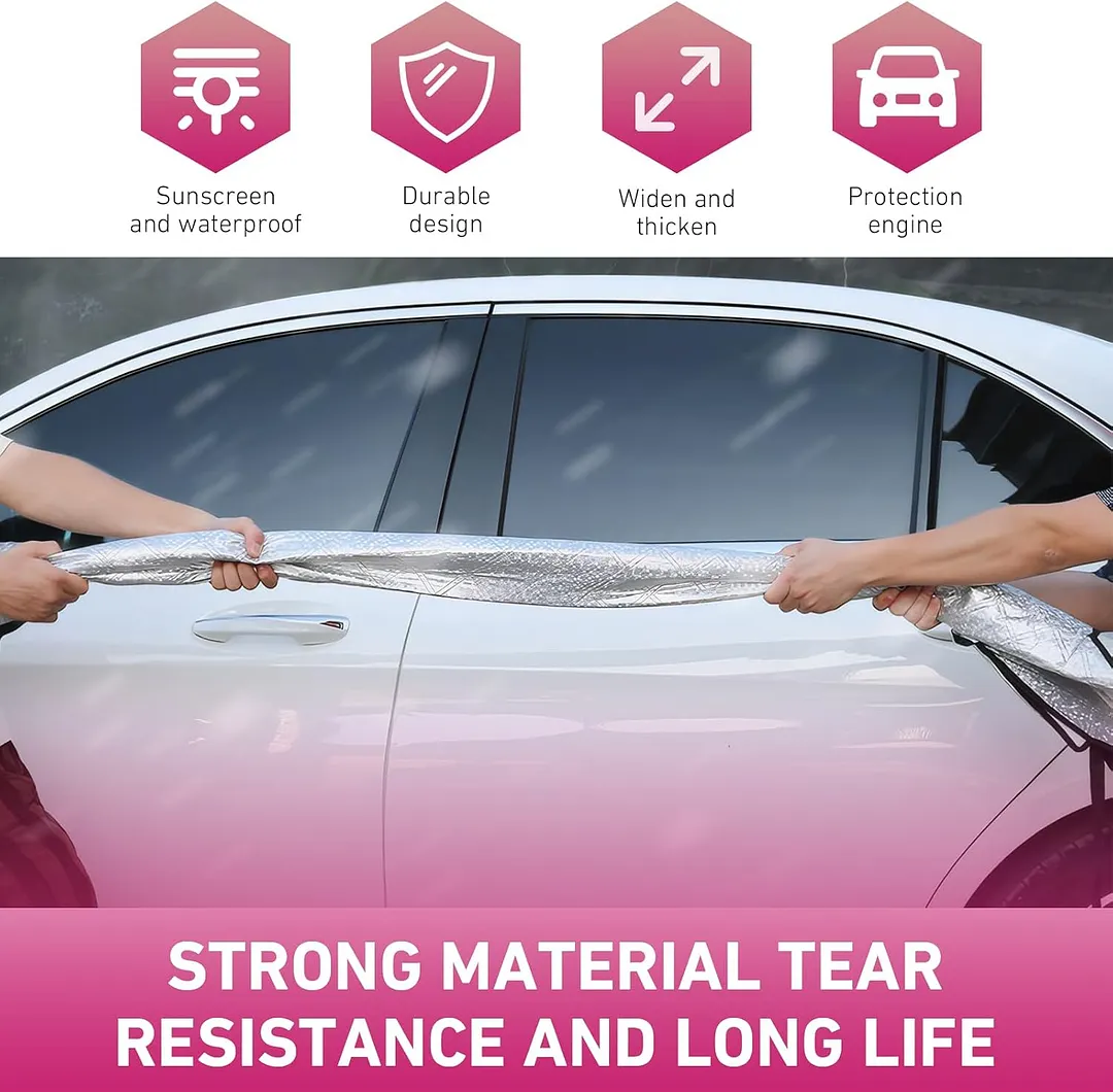 Car sunshade cover, windshield, hood, and front window all-season protection, waterproof, dustproof, and frost-proof car fabric.