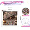 Peacock Beaded Black Lady Special Shaped 5D DIY Partial Drill Diamond Art Kit 30x30cm Diamonds Dots Gem Art Kits for Adults Home Decor
