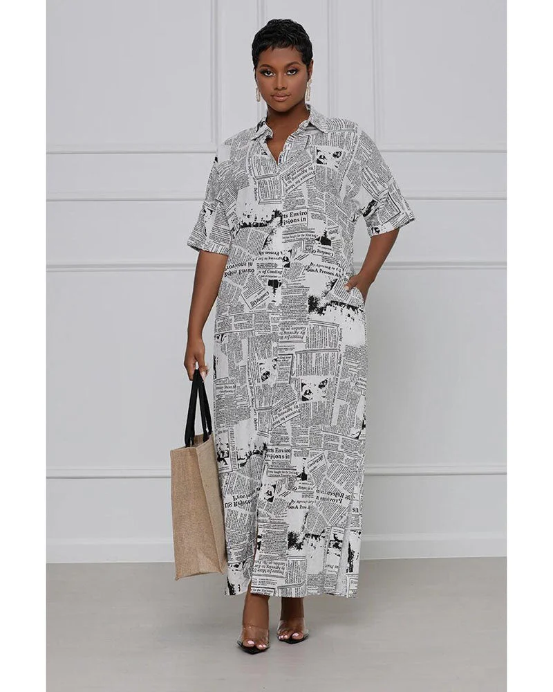 The newspaper maxi dress