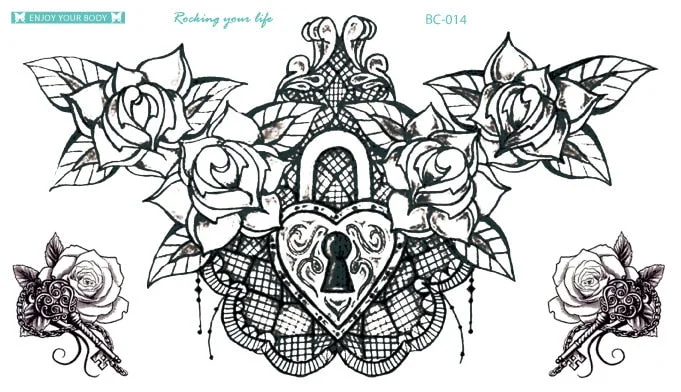 38 Kinds Adult Chest Back Tattoo Big Size Sexy Flowers Mandala Totem Waterproof Temporary Body Art Sticker tatouage temporaire