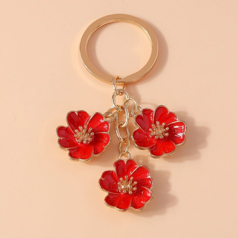 Cute Sweet Flower Alloy Keychain