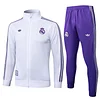 25/26 Real Madrid White long zipper  Training Jacket Set