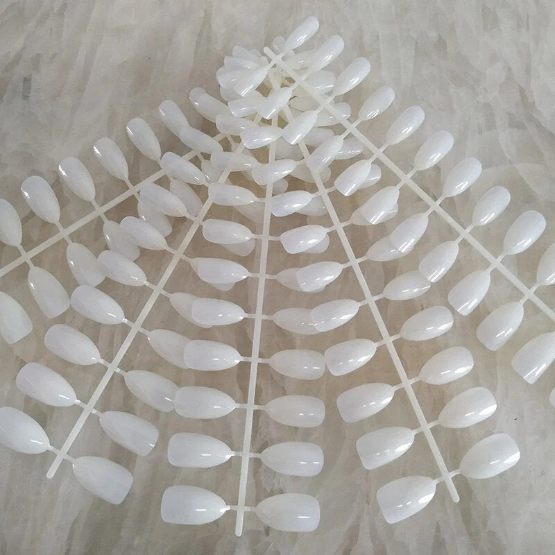 18 Colors Full Cover Stiletto Fake Nails Short Sharp Pointed False Nail Art Tips Acrylic Almond Nails Press On Nail Art Designs-Nail Inspo