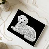 DIY Pearl Painting Dog for Home Wall Decor with Frame(20x30cm)