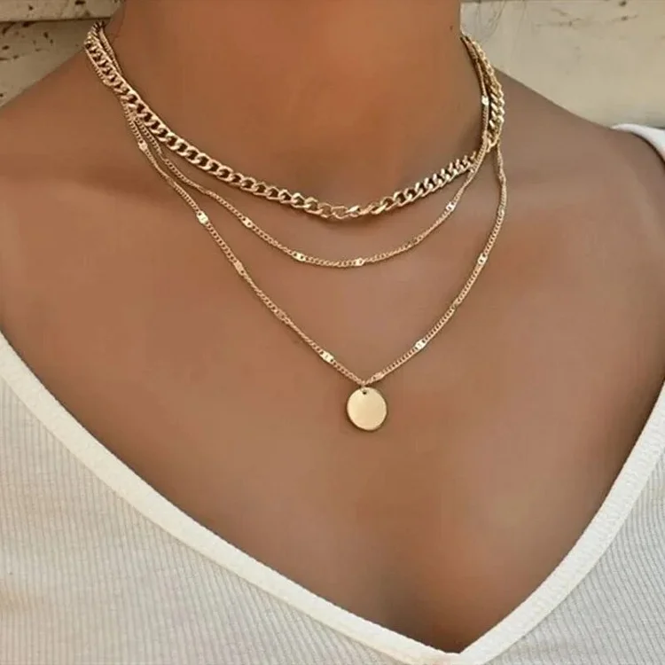 Fulaigao Vintage Necklace on Neck Gold Chain Women's Jewelry Layered Accesories for Girls Clothing Aesthetic Gifts Fashion Pendant 2023