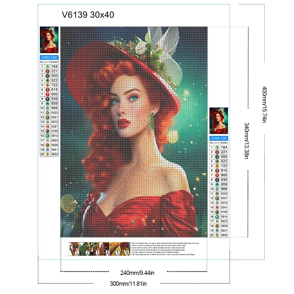 Diamond Painting - Full Round Drill - Lady(Canvas|30*40cm)