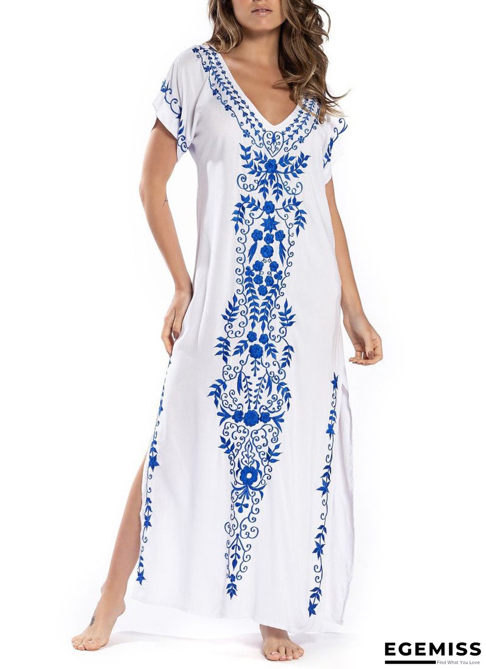 Beach Smock Print Beach Dress Black Dresses | EGEMISS