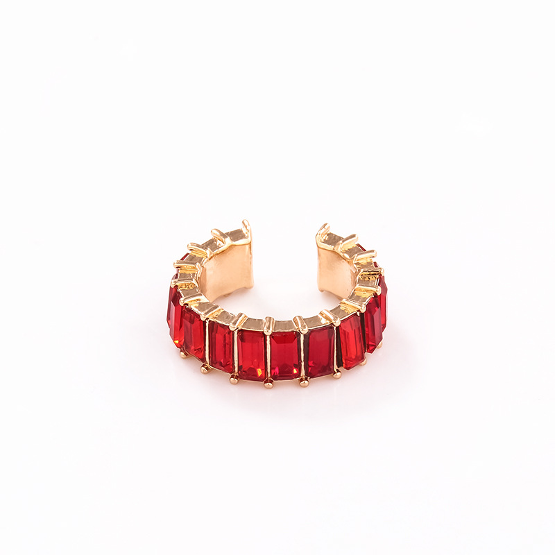 Fashionable personality simple retro color diamond earrings